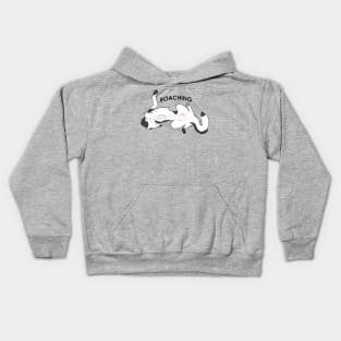 Black/White Silken Windhound Roach Kids Hoodie